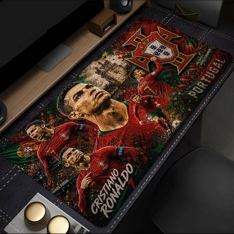 Tappetino per mouse Cristiano Ronaldo Portogallo Tappetino per mouse, Tappetino per mouse da gioco, Tappetino per tastiera, Decorazione per computer portatile Regalo per fan Regalo di compleanno