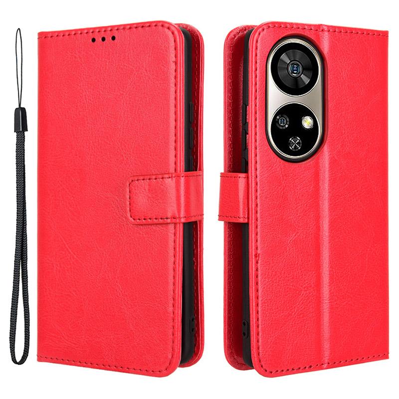 

Для Ulefone Note 17 Pro Чехлы для сотовых телефонов Противоударный кожаный чехол-кошелек Red