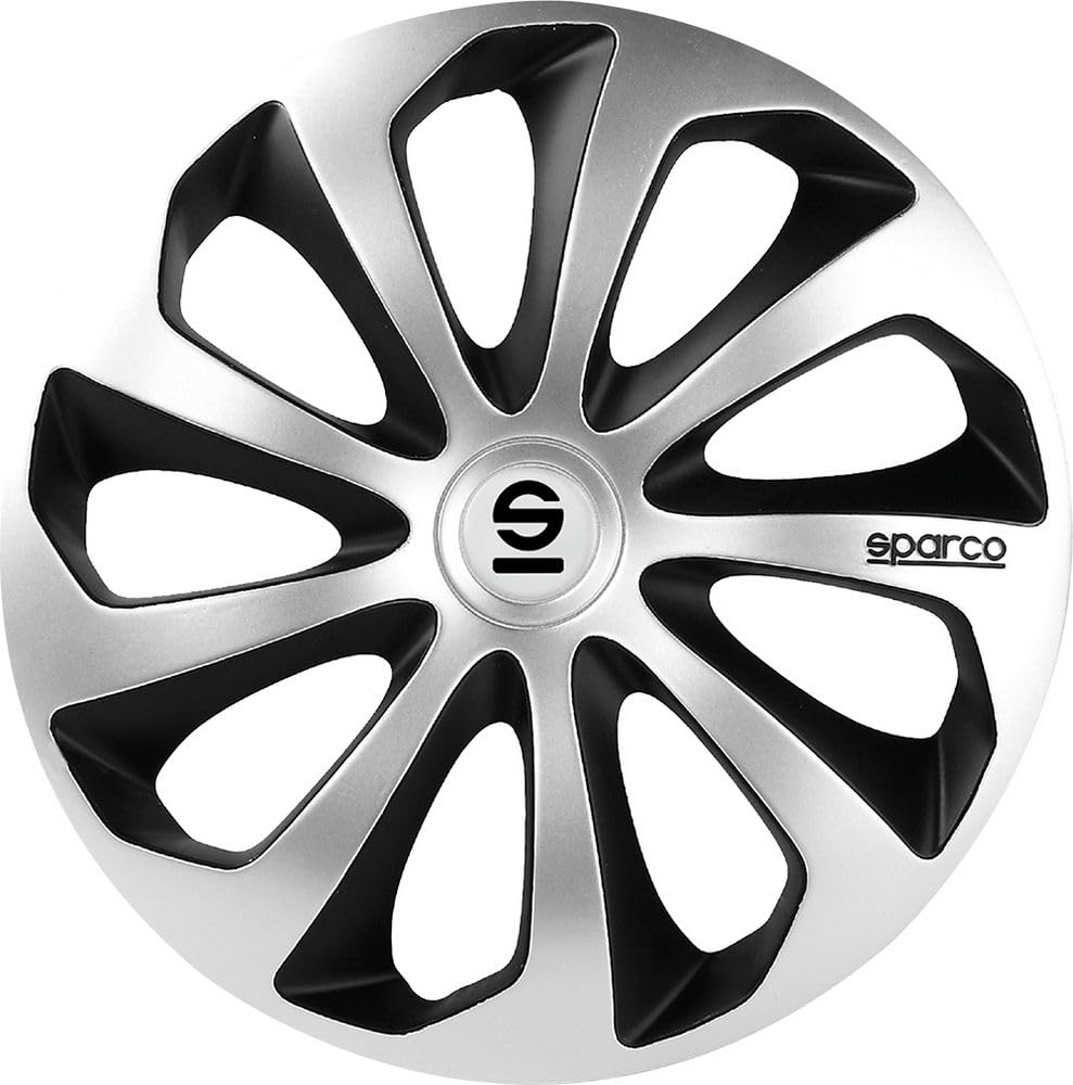 

SPARCO CORSA Wheel Sicilia Covers, 13-inch, SV/BK, Silver/Black, SPC1373SVBK_J