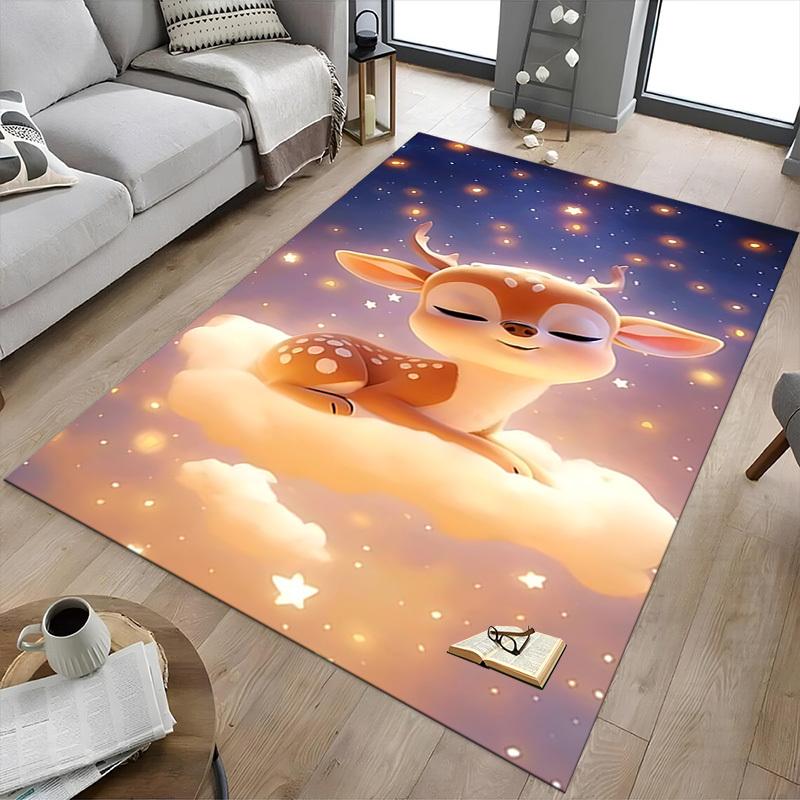1pc Deer Carpet Office Rug Outdoor Mat Home Decor Area Carpet Festival Gift