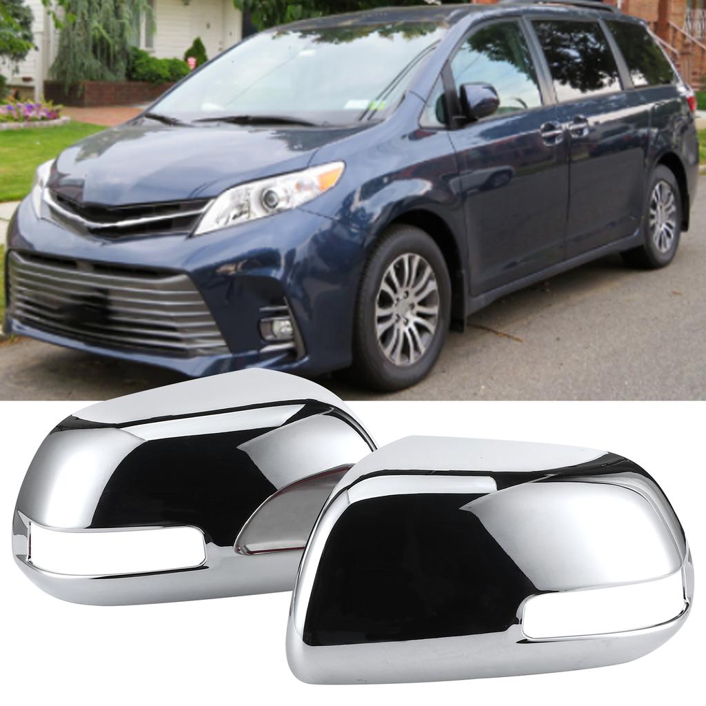 2pcs Rearview Mirror Cover Electroplating Decorative Cap Fit for Sienna 20132020
