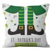 Home Cushion Cover St. Patrick's Day Pillowcase Four-leaf Clover Plaid Sofa Cushion Cover