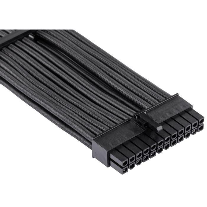 CORSAIR Câble ATX 24 broches à gainage individuel CORSAIR Premium - Noir (CP-8920229)
