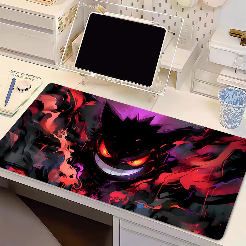 Gaming Mouse Pad Natural Rubber Pokemon Gengar Computer Mousepad Desk Mat Big Anime Carpet Keyboard Gamer Accessories Table Pad
