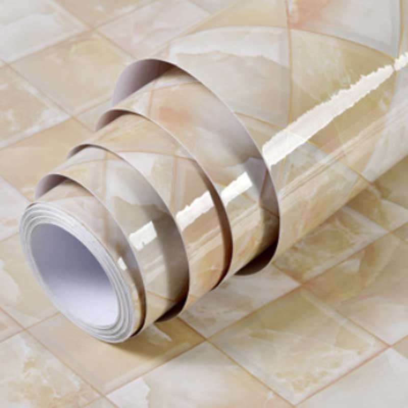 Marble Wall Stickers Wallpaper, Kitchen Countertops Cabinets Furniture Self-adhesive Wallpaper, PVC Greaseproof Stickers