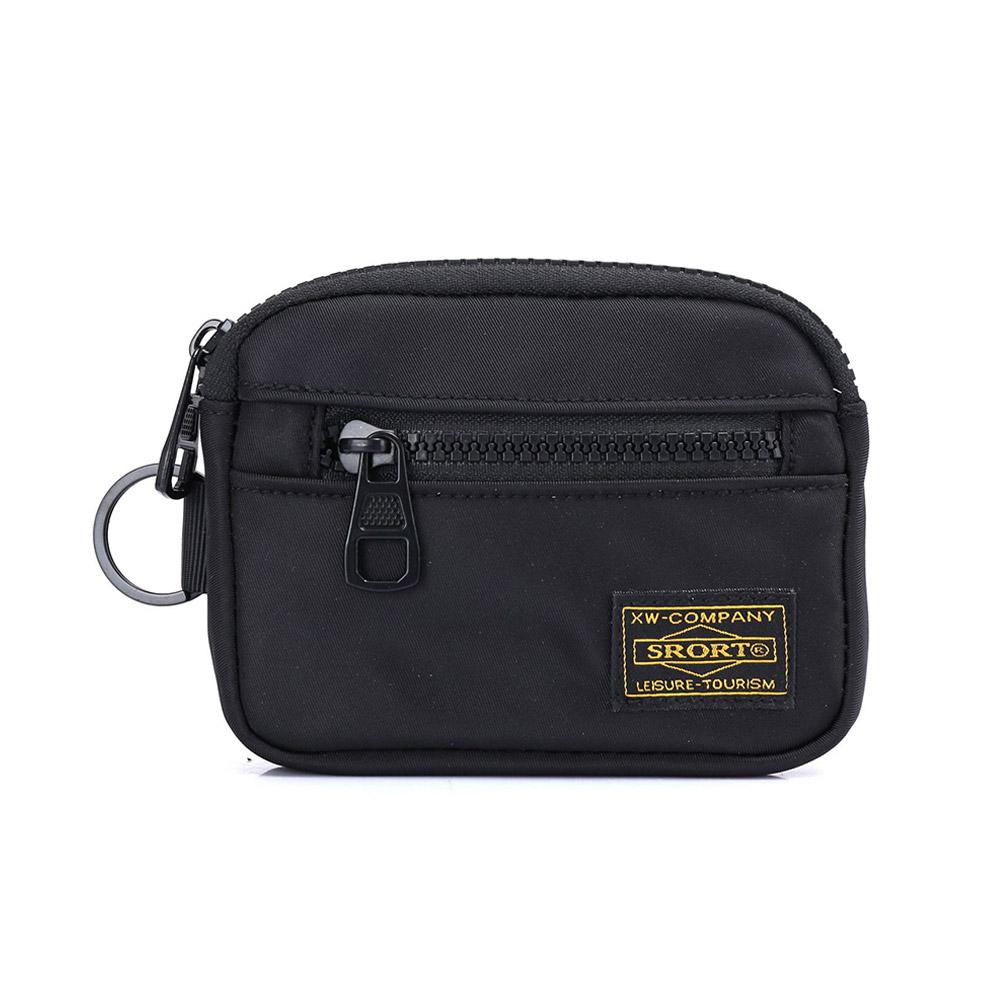 Kleine Lässige Herren Geldbörse Canvas Reißverschluss Kurze Geldbörse Mini Tasche Jugend Trend Halter Geld Retr I5S8