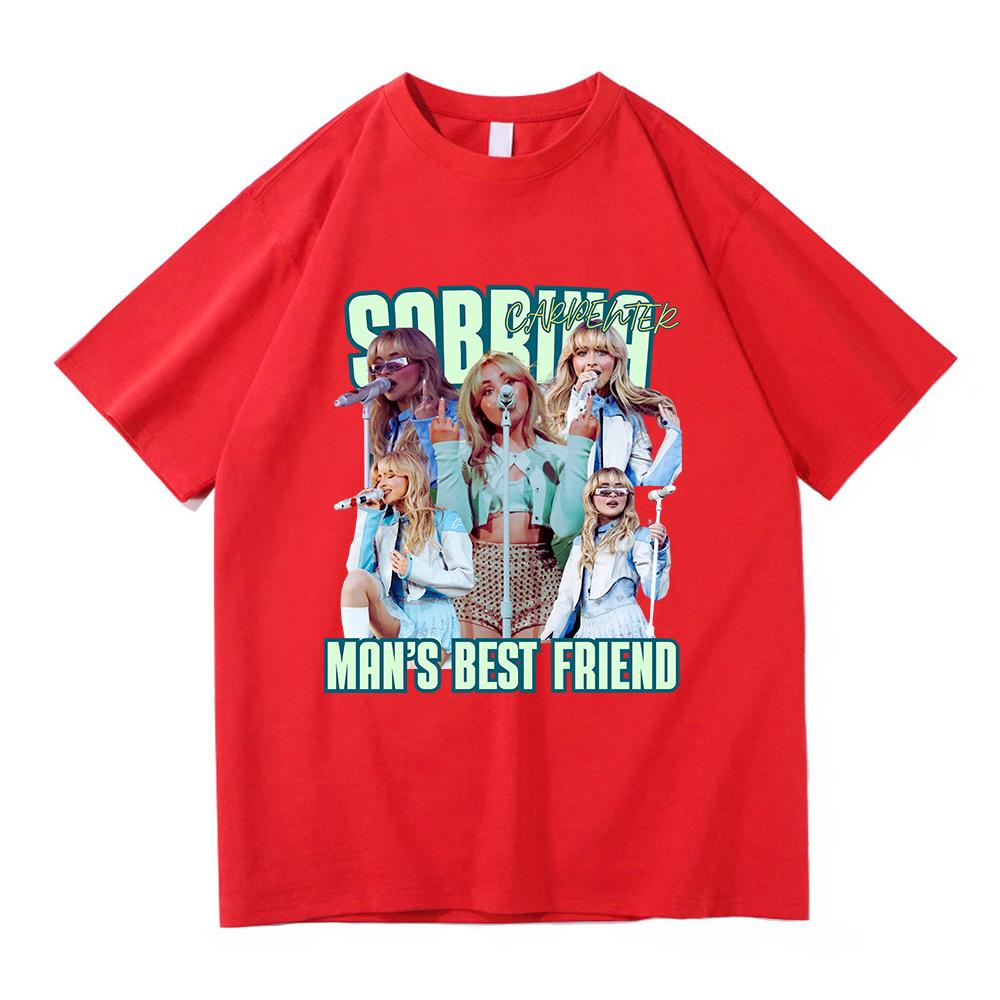 Sabrina Carpenter Man's Best Friend TShirt 2025 Album Men Women Clothing Harajuku Manchild High Quality Tops Cotton TShirts