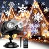 Christmas Snowflake Projector Lights,  Led Snowfall Show Landscape, Decorative Lighting Projection Lamp For Xmas Holiday Wedding Indoor Patio Party