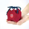 JIKAN STYLE Enfuku Drawstring Made in with a Japanese Perfect for Small and 9cm x 9cm x 61341 Bag, Japan, Pattern, Items, Makeup, Gifts, 7cm, (Lucky