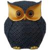 Modern Classy Happy Owl Resin Art Figure Showpiece (Pack of 1, Blue and Gold)