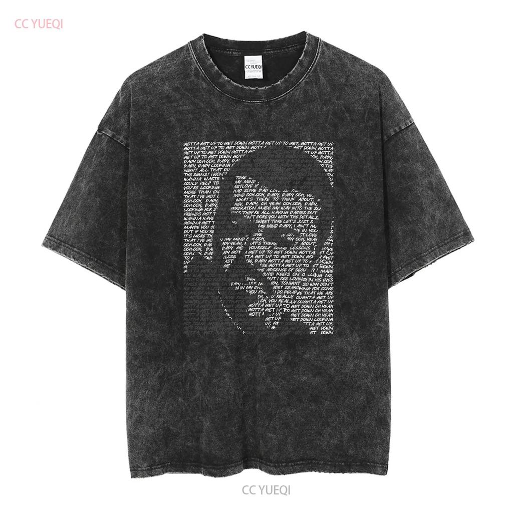 George Michael 'Fastlove' Lyrics Art T Shirt Hand Designed Tribute Merchandise Long or Short Sleeves Vintage Washed