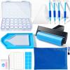 Diamond Painting Accessories,Diamond Painting Tools with Cute Blue Roller and Diamond Embroidery Box for DIY Diamond Painting Art
