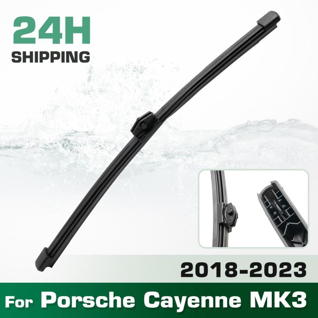 Rear Windshield Wipers Blades,Premium All-Season Wiper blades Replacement For Porsche Cayenne MK3 2018-2023,Natural Rubber Bayonet,Easy to Install 14″