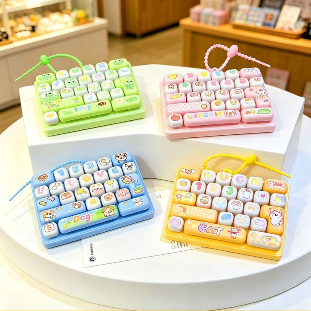 Cartoon Mechanical Keyboard Toy Hanging Keycap Clicker Toy Cute Bag Pendant  Bag Charm