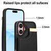 Für iPhone 16 Hülle TPU+PU Leder Hardware Dekor Handyhülle mit Kartenhalter