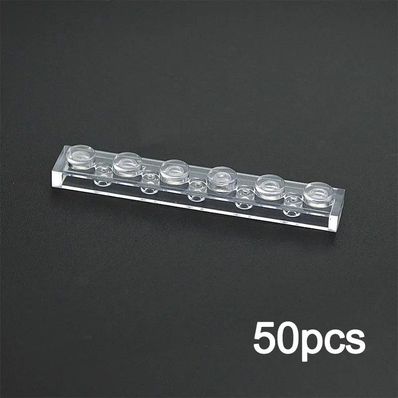 MOC Transparent Bulk Bricks 1x1 2x4 1x4 Clear Building Block Wall Panels and Baseplates