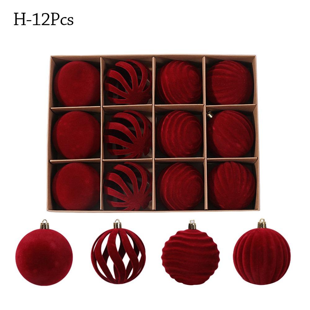 

9/12/30 шт./набор Подвеска на елку с вырезами 6/8 см Новогодний шар для украшения елки H-12Pcs