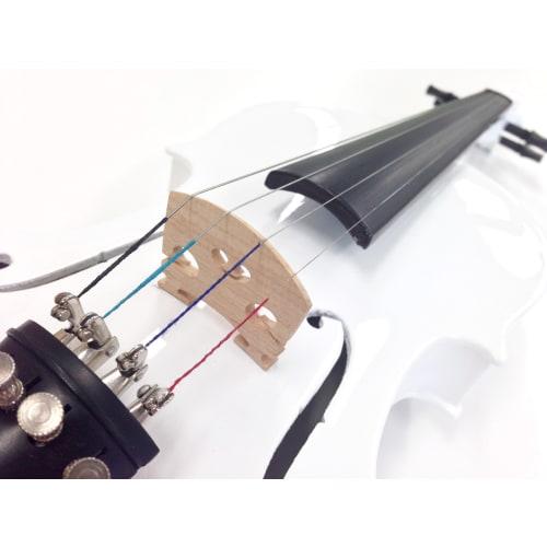 Hallstatt V-12/WH White Violin, 4/4 Size (Standard Size)