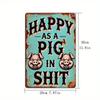Vintage Funny Pig Metal Tin Wall Sign Retro Home Bar Decor