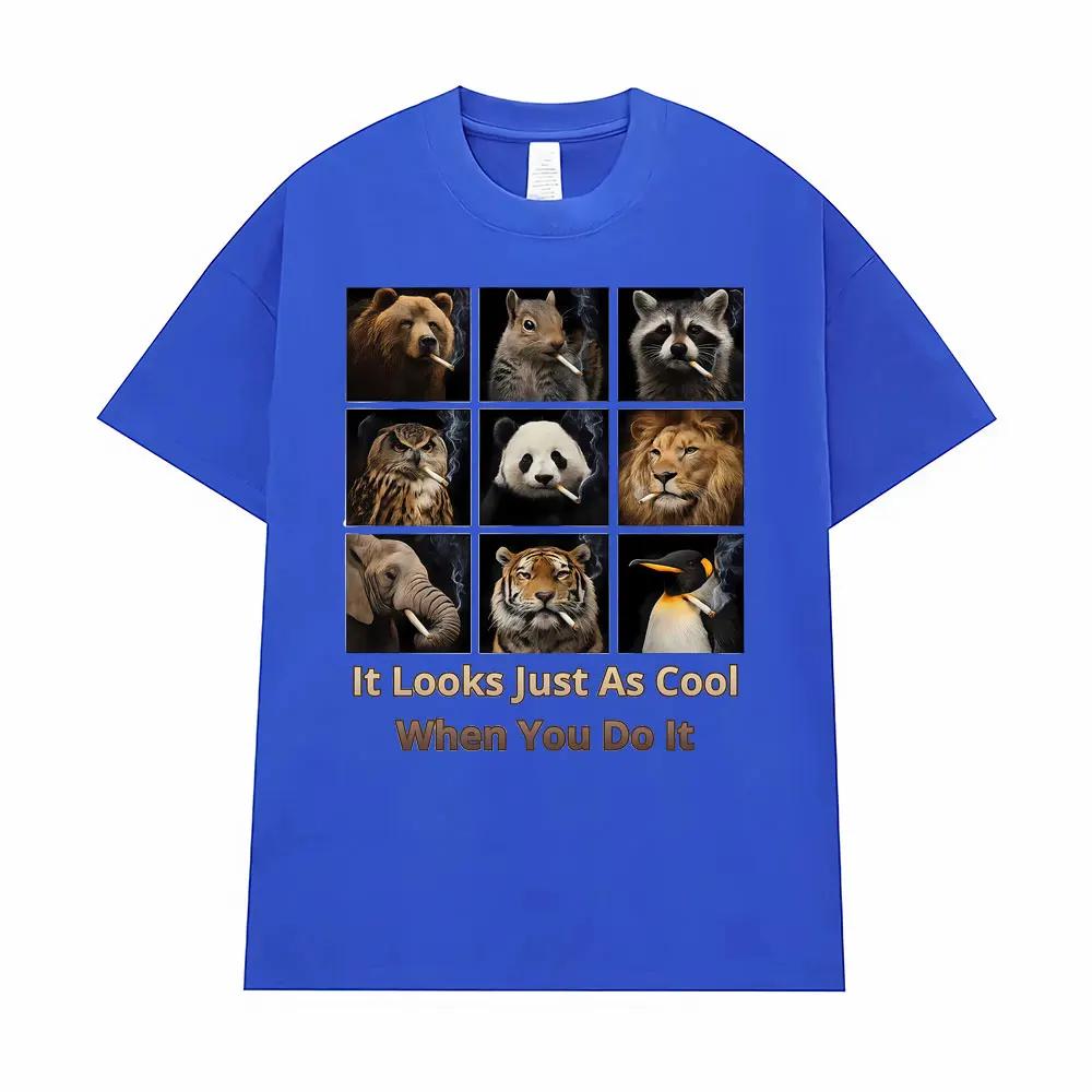 Es sieht genauso cool aus, wenn du es machst Lustiges Meme T-Shirt Mode Vintage Kurzarm-T-Shirts Herren Damen Lässiges Übergroßes T-Shirt