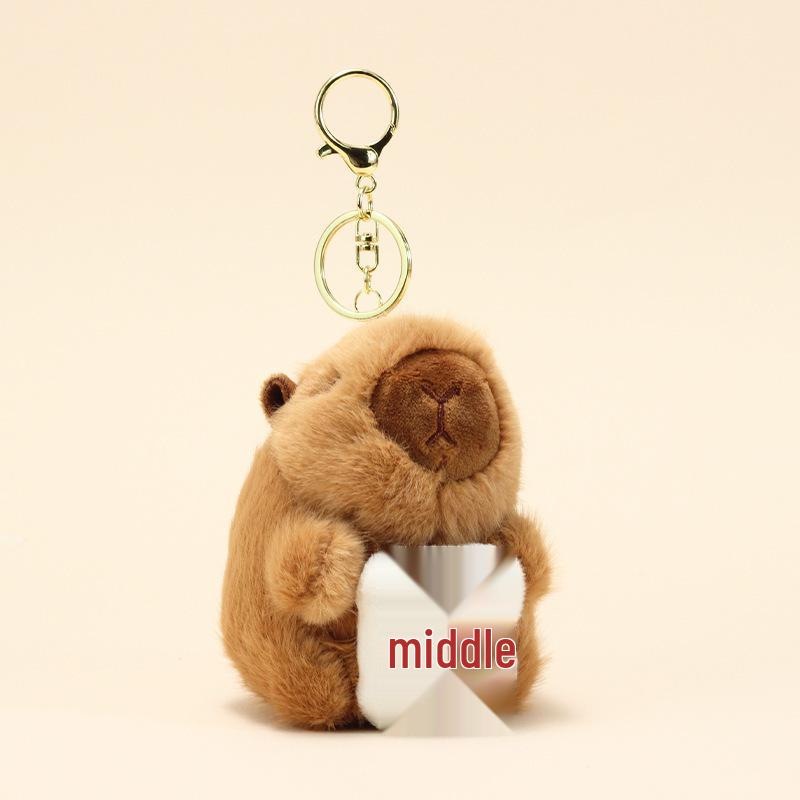 Capybara Plush Keychain Pendant – Cute Bag Ornament Toy Hanger