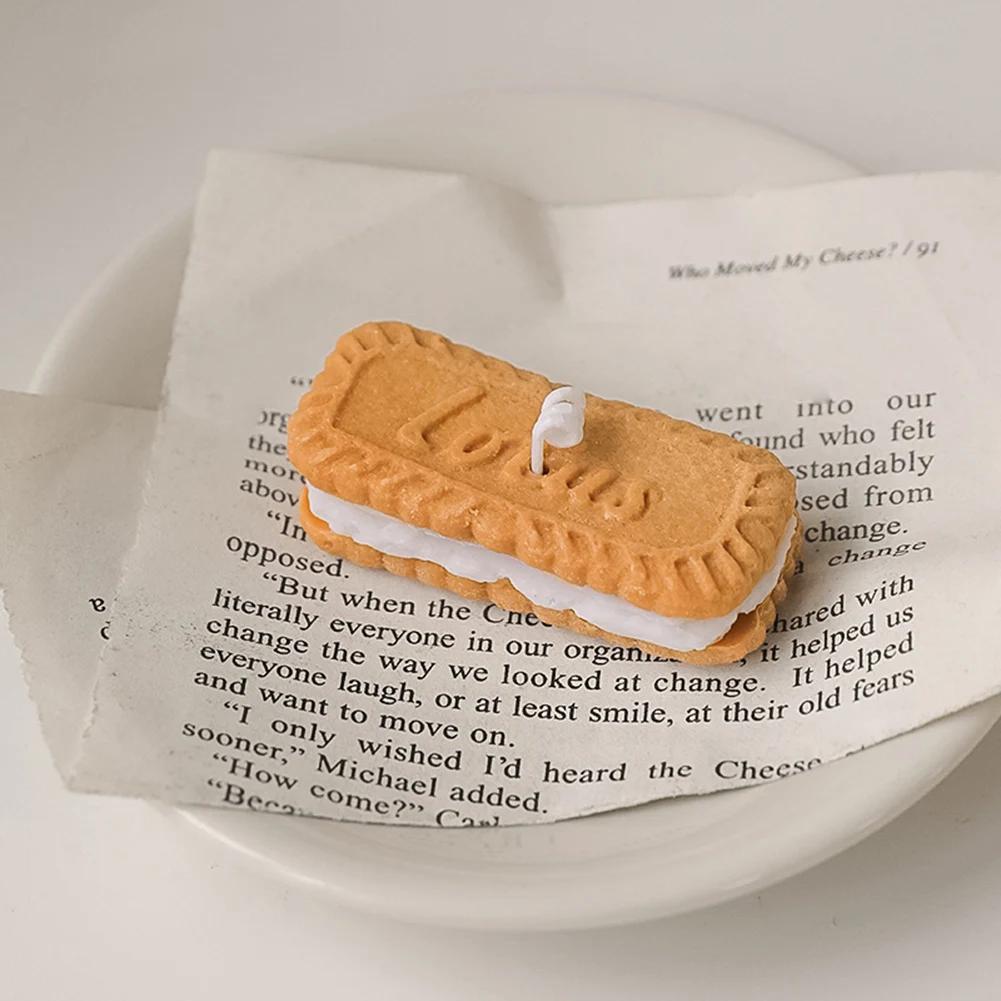 

Сэндвич-бисквит, ароматическая свеча, имитация моделирования, свеча, сделай сам, пластырь, форма для выпечки торта, украшение торта, домашний декор