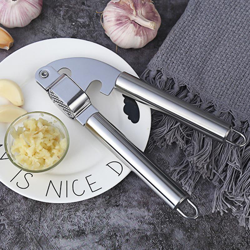 Removable Stainless Steel Garlic Press Crusher Kitchen Cooking Vegetables Ginger Squeezer Masher Handheld Ginger Mincer Tools