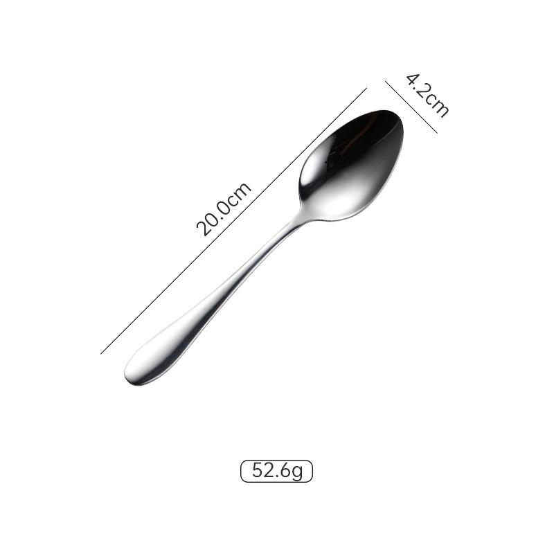 1012 series stainless steel round spoon tip spoon multi-specification western tableware knife fork spoon 410 gift dessert spoon