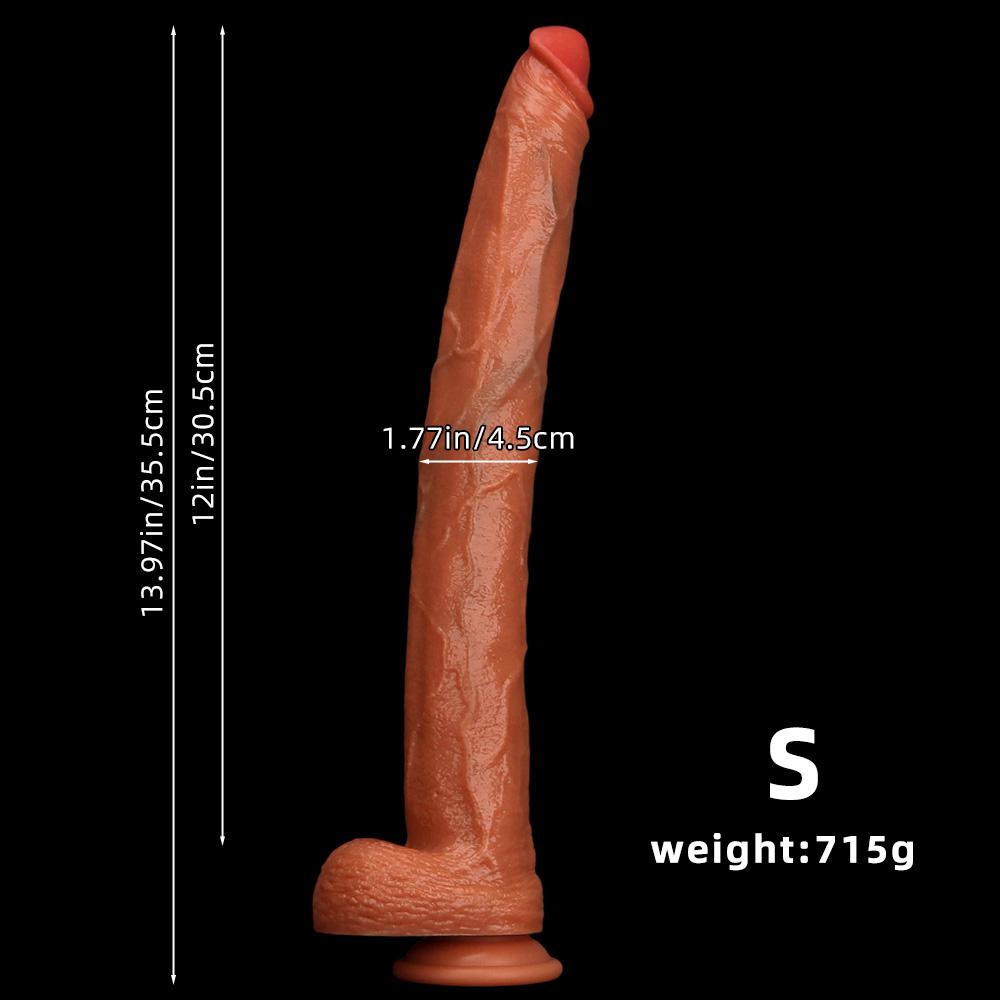 Großer Flüssigsilikon Langer Dildo Simulierter Penis Buttplug Fisting Sexspielzeug Strap-on Schwanz Großer Schwanz Realistischer Schwanz