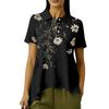 Women's Fashion Casual Short Sleeve Floral Print Top