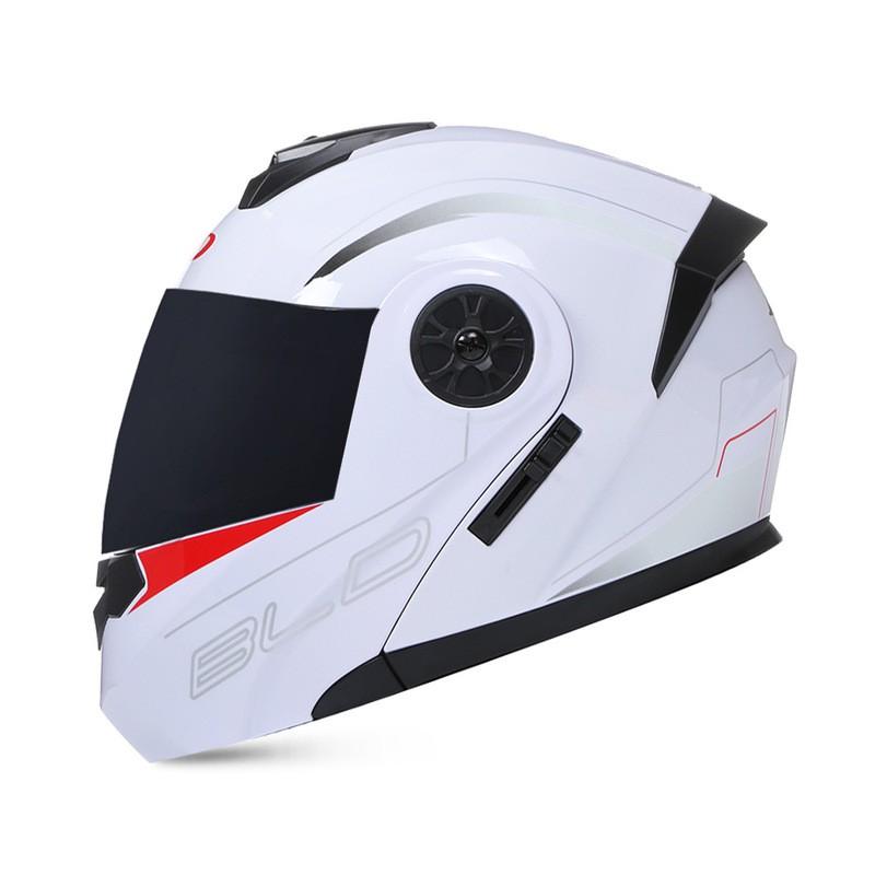 Full Face Motorcycle Helmet With Dual Visors Flip-Up Design Men Women All Season Riding