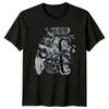 Car Engine Motor Racing Automotive Unisexs T Shirt Unisexs Vintage Washed Casual Homme Stretched Streetwear Unisex Slightly