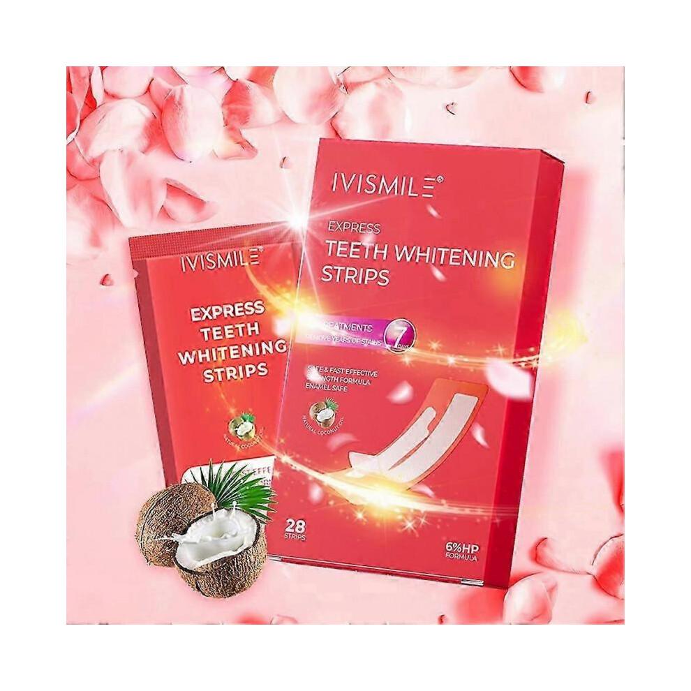 6% Hydrogen Peroxide Teeth Whitening Strips for a Brighter Smile, Ideal for Dating