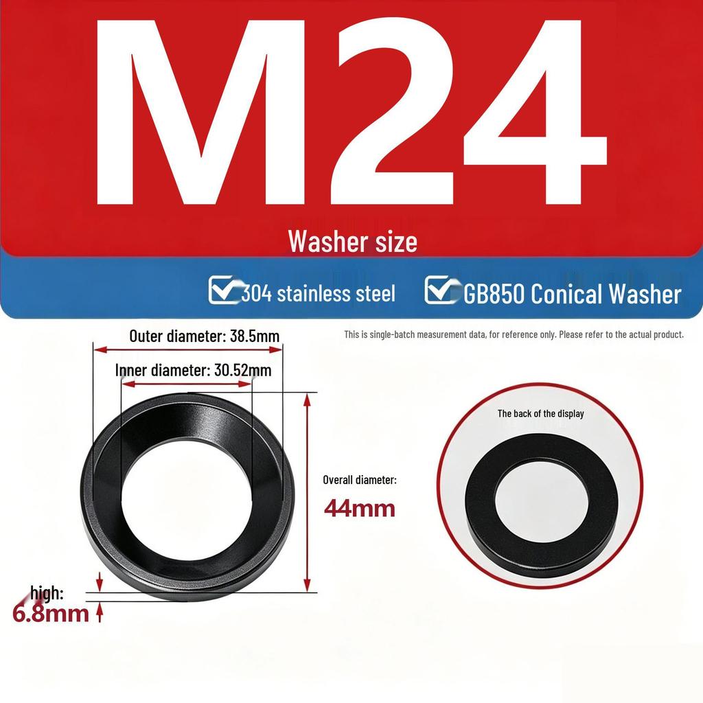 304 Stainless Steel Conical, Spherical, and Concave Convex Washers (M6, M8, M10, M12)