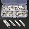 200pcs 12-10 AWG Non-Insulated Butt Connectors Cable Crimp Terminals  Electrical Wiring Projects