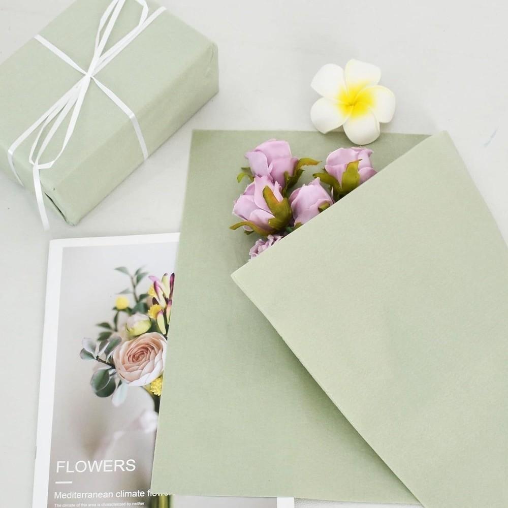 Sage Green Tissue Paper Solid Color Thin Wrap Paper Lightweight Gift Wrapping Paper Birthday