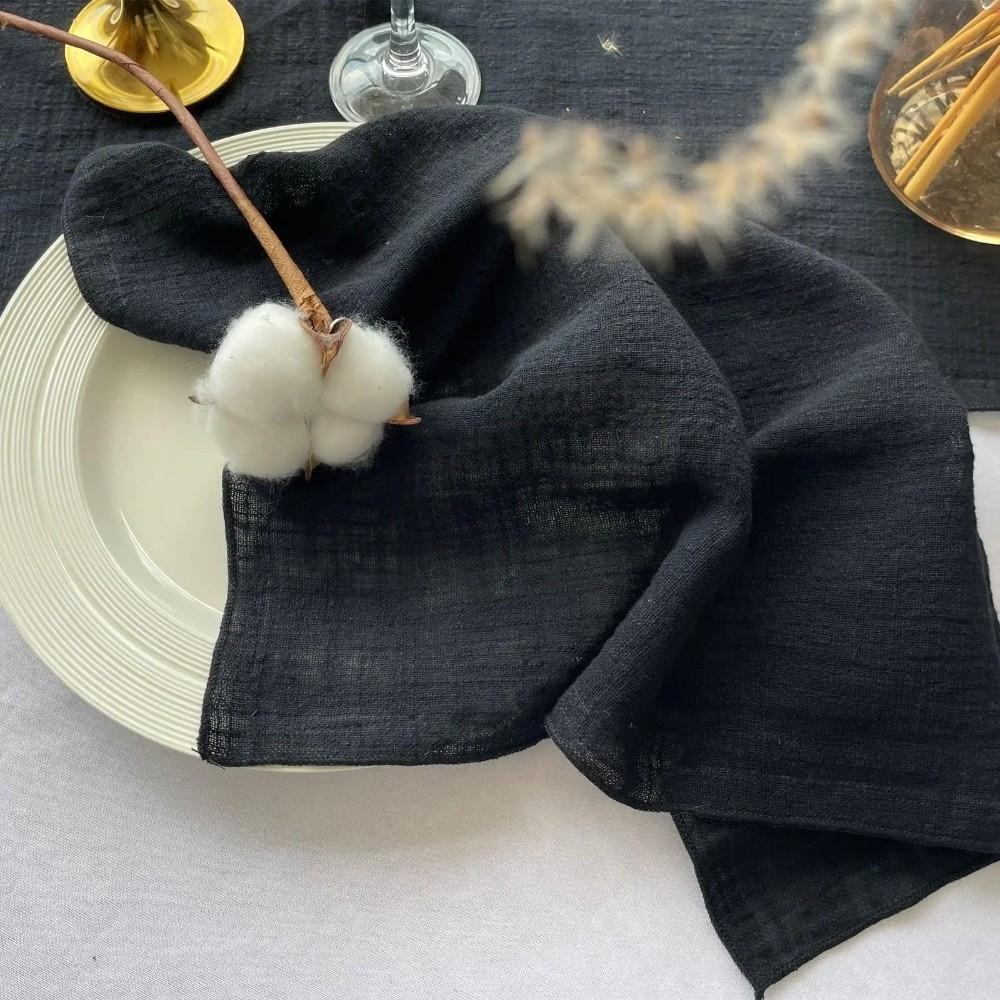 2PCS Soft Cotton Cloth Napkins 42x42cm Gauze Napkins Table Towels Bamboo Knot Napkins Restaurant