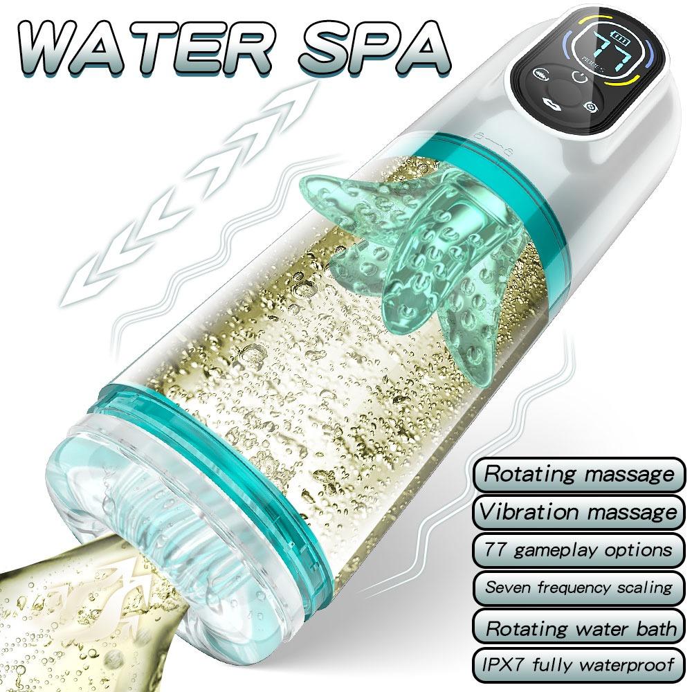 Automatic Male Masturbator - 7 Pleasure Modes (Sucking/Vibrating/Pumping) Rechargeable Penis Pump, Hands Free Adult Sex Toys