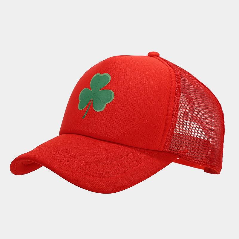New Fashion Clover Pattern Truck Driver Hat Men's Summer Outdoor Sun Hats Women Breathable Sunscreen Mesh Baseball Cap Tide