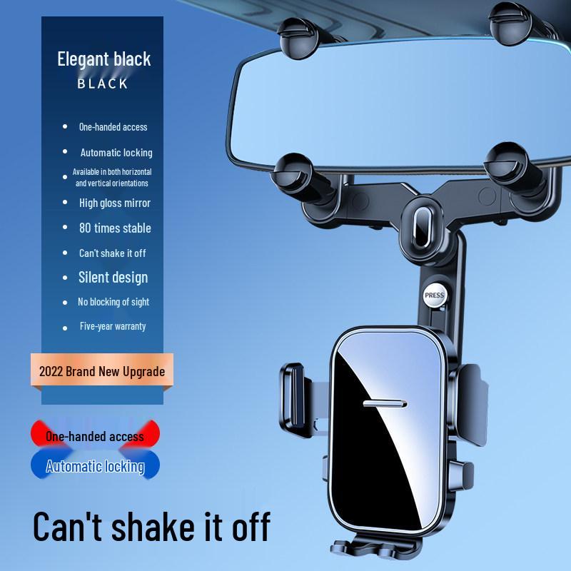 2024 Anti-Shake Car Rearview Mirror Phone Mount & Navigation Holder