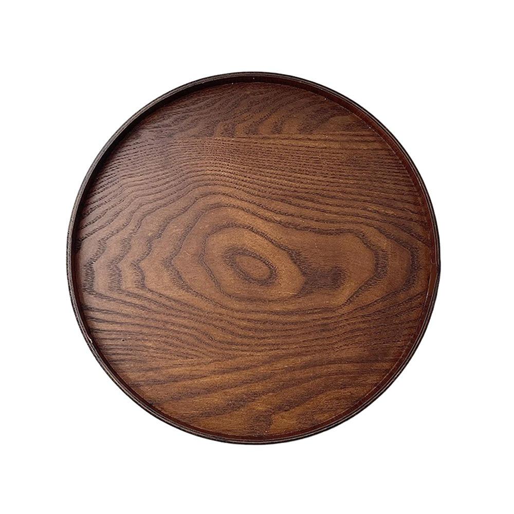 Holz Holzplatte 21/24/27/30/33cm Dekotablett Vintage Serviertablett Kaffee Heimtisch