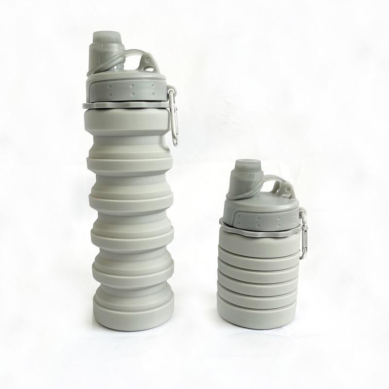 Faltbarer und ausziehbarer Wasserbecher aus Silikon für Outdoor-Sportreisen, tragbare Wasserflasche, komprimierbarer Wasserbecher in Lebensmittelqualität