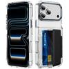 18pro Dual Card Slot Transparent Holder Case for iPhone 18 Pro Max 15 17 Pro 16 12 13 11 Shockproof Wallet Slot Shell Hard Cover
