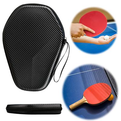 Hartschalen-Tischtennisschläger-Aufbewahrungstasche Pingpongschläger-Aufbewahrungstasche Tischtennisschlägertasche für 2 Schläger und mehrere Bälle