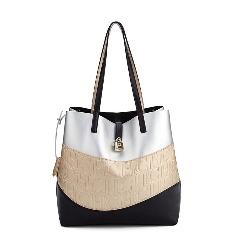 Borsa a Tote Versatile di Tendenza Pelle Colore Unico Giuntura Grande Capacità Borsa a Tracolla Stile Semplice Fresco da Pendolarismo Borsa a Spalla