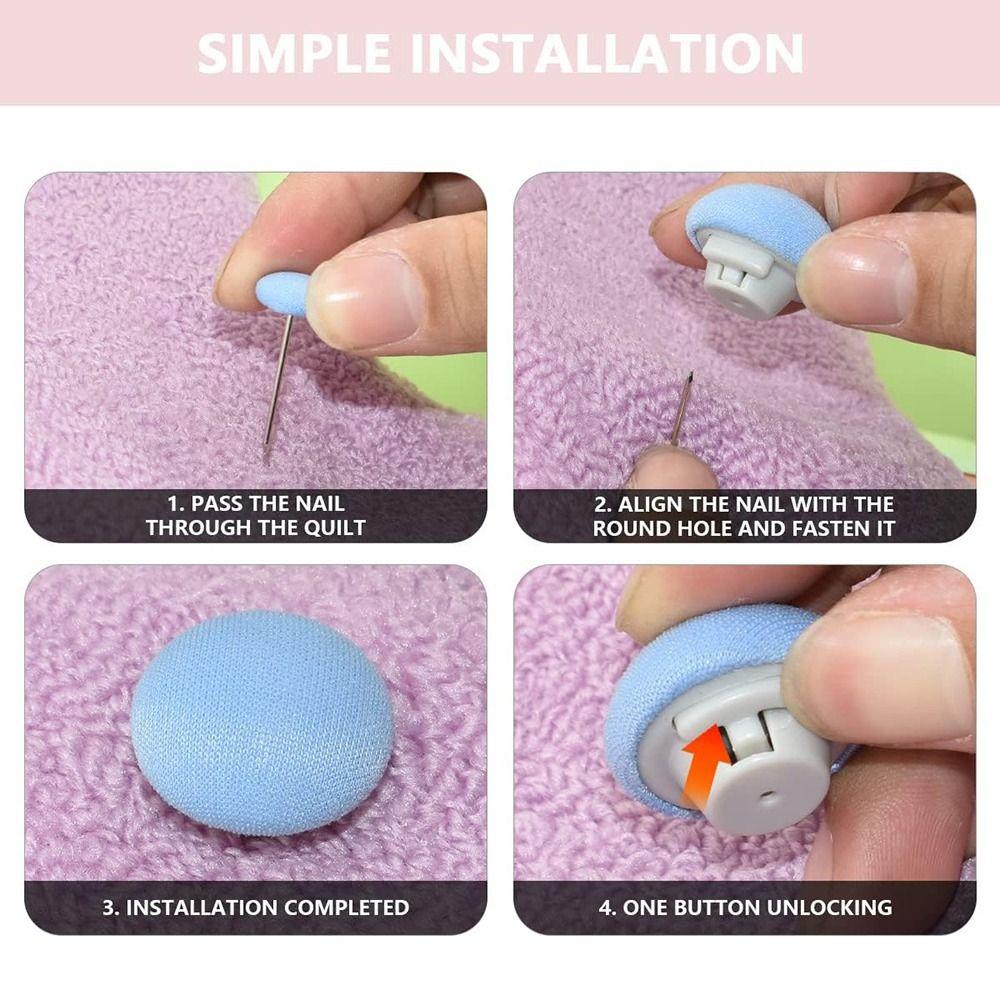 12Pcs Non-Slip Quilt Holder Fixators Mushroom Blanket Buckles  Keeps Comforter from Shifting