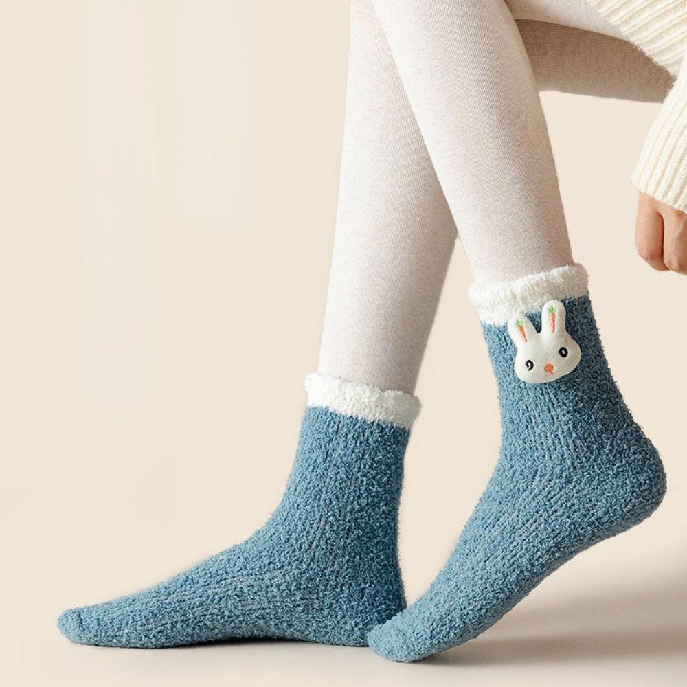 Fluffy Comfortable Breathable Coral Fleece Socks Floor Socks Women Thicken Socks Student Socks
