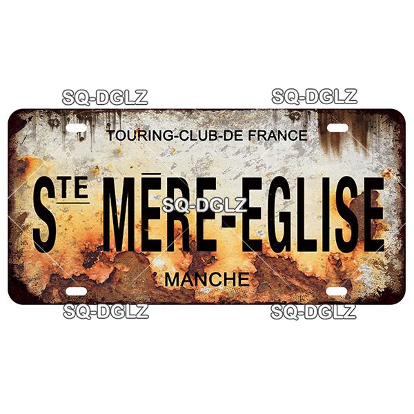 SQ-DGLZ Paris Bangde Road 15x30cm Plate Warning Tin Sign State Wall Decoration Metal Sign Home Decor Painting Plaques Art Poster