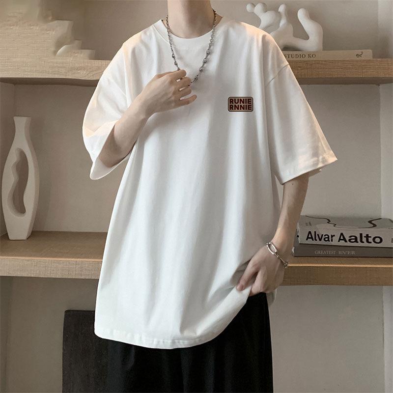 Tricouri de vară pentru bărbați bumbac tricou cu mânecă scurtă țesătură confortabilă îmbrăcăminte sport