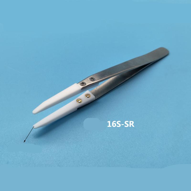 1PC PTFE Teflon Polytetrafluoroethylene Tweezers Acid Alkali Resistance High Temperature Anti Static Silicon Nipper 16S-ST